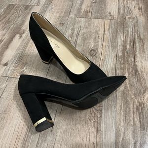 Marc Fisher Black Suede Block Heels